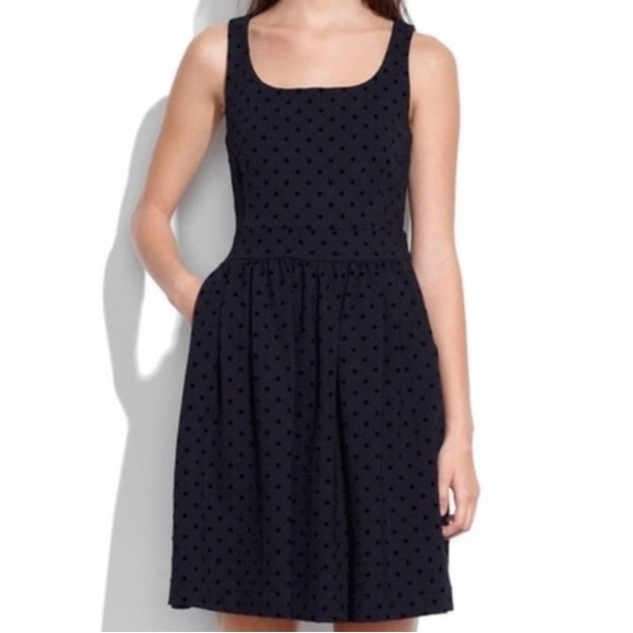 Madewell Dresses Madewell Swiss Polka Dot Sleeveless Fit And Flare